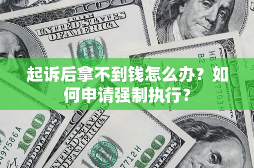 济南起诉后拿不到钱怎么办？如何申请强制执行？