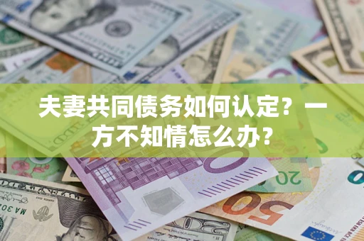 济南夫妻共同债务如何认定？一方不知情怎么办？